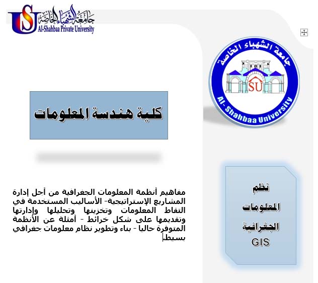 Geographic Information Systems (GIS)