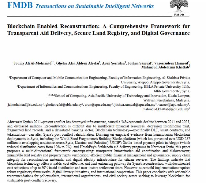 Blockchain-Enabled Reconstruction: A Comprehensive Framework for Transparent Aid Delivery, Secure Land Registry, and Digital Governance