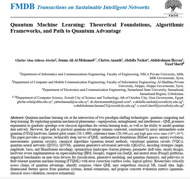 Quantum Machine Learning: Theoretical Foundations, Algorithmic Frameworks, and Path to Quantum Advantage